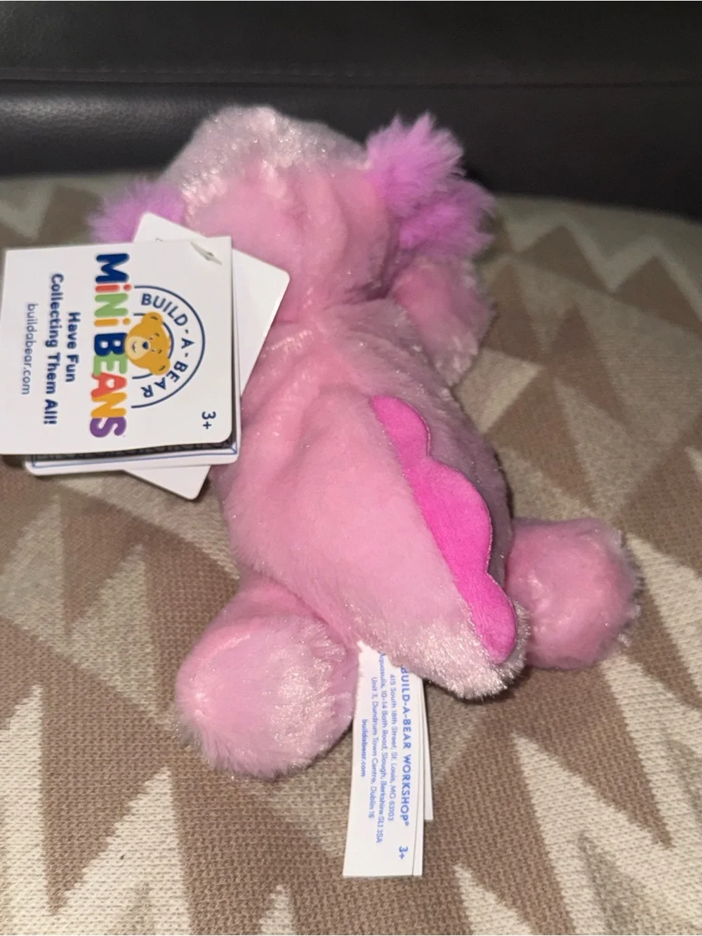 Build-A-Bear Pink and Purple Mini Axolotl Plush